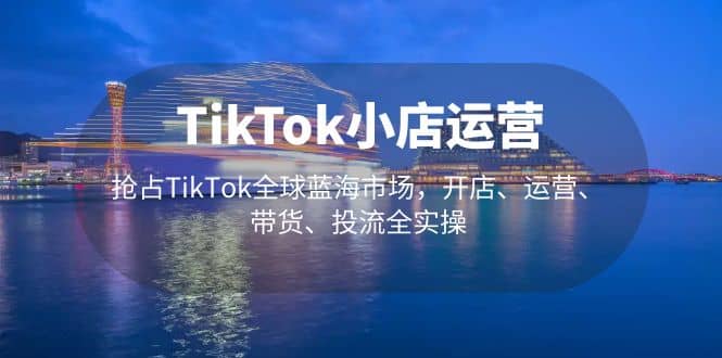 TikTok小店运营 抢占TikTok全球蓝海市场，开店、运营、带货、投流全实操-摘星网