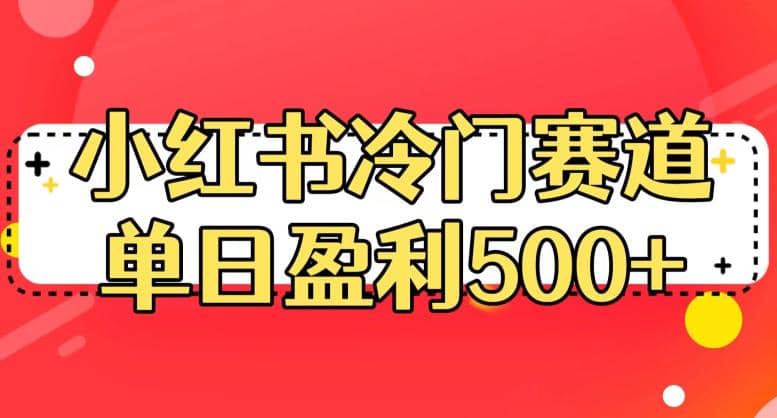 小红书冷门赛道，单日盈利500 【揭秘】-摘星网