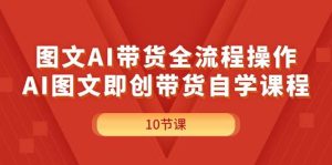 图文AI带货全流程操作，AI图文即创带货自学课程-摘星网