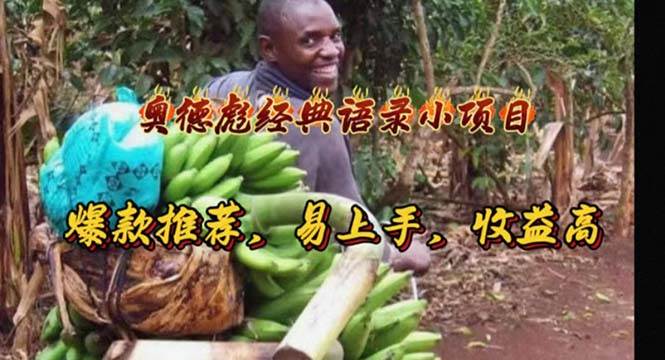 奥德彪经典语录小项目,爆款推荐,易上手,收益高-摘星网